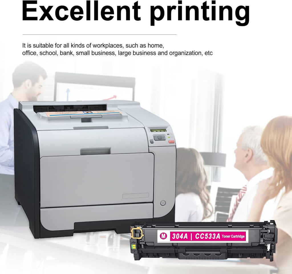 4-Pack Remanufactured Toner Cartridges Replacement (1BK+1C+1Y+1M) K911346