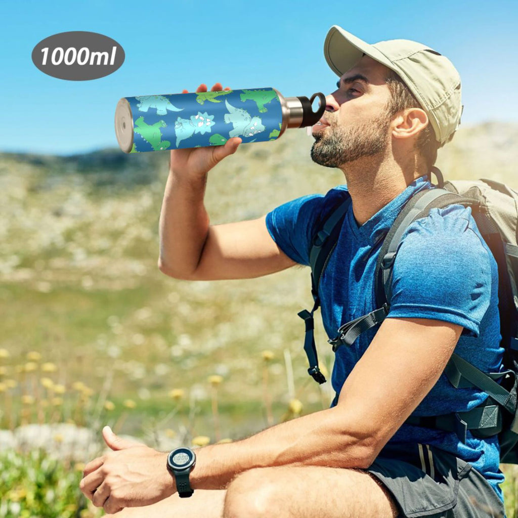 20 OZ Stainless Steel Vacuum Insulated Water Bottle with Straw Lid D42921