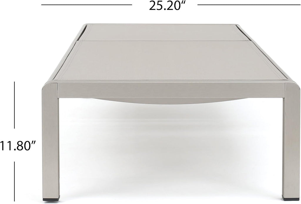Gray Outdoor Mesh Chaise Lounges 2-Pcs Set O834