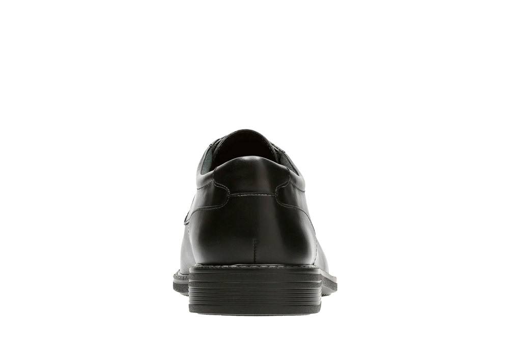 Black Leather Cap Toe Shoes Size 12 Wide H947
