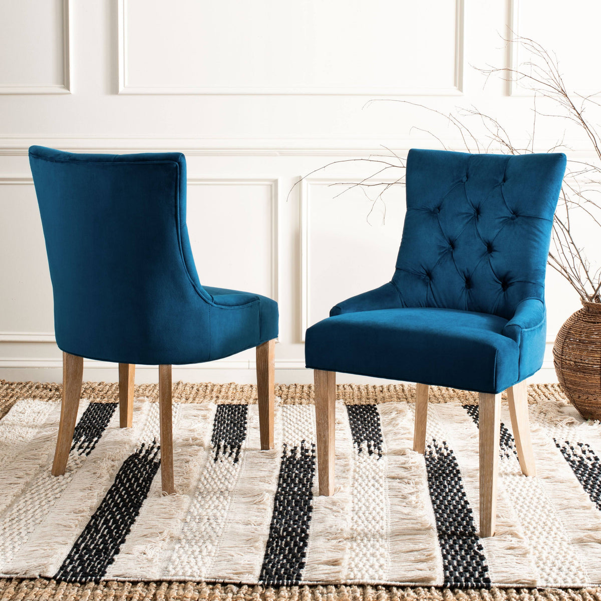 Blue Set of 2 Side Chairs S4420
