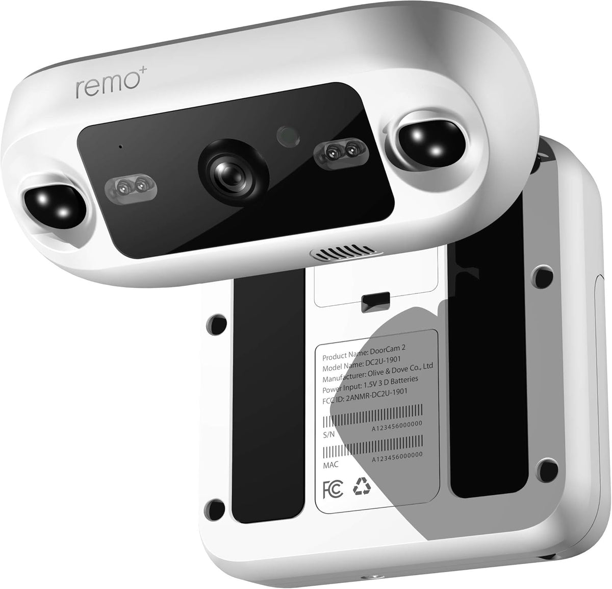 Wireless Over-The-Door Smart Security Camera with 1080p HD Video, Motion Sensor, 2-Way Talk, Dark Grey V39996