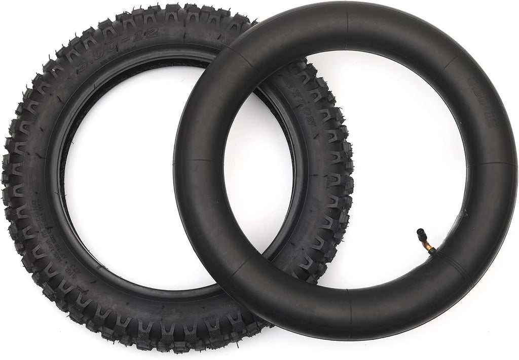 3.00-12 Knobby Motocross Bike Tire and Tube Set with TR87 Valve Stem D6853