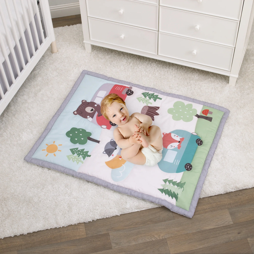 3-Piece Nursery Crib Bedding Set with Comforter, Fitted Crib Sheet and Dust Ruffle W485