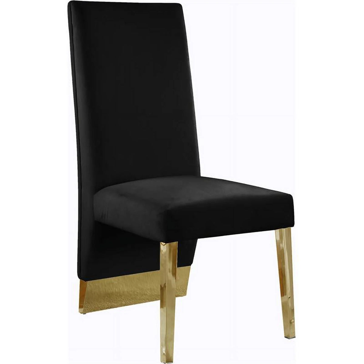 Velvet Dining Chair in Black (Set of 2) N854780