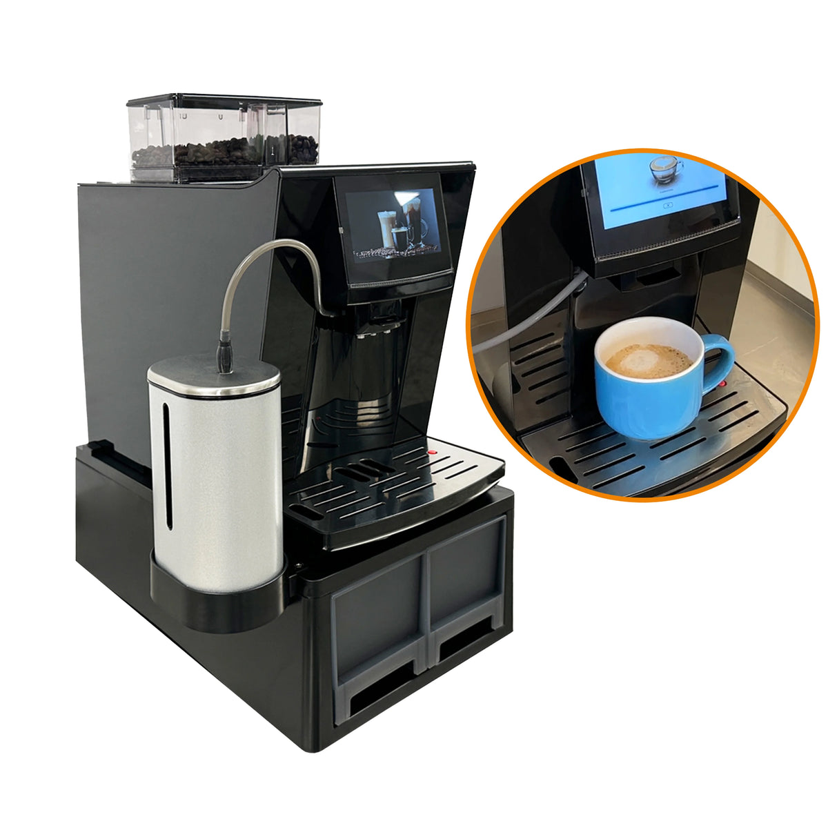 Black 20-Cup Fully Automatic Espresso Coffee Machine Z30311