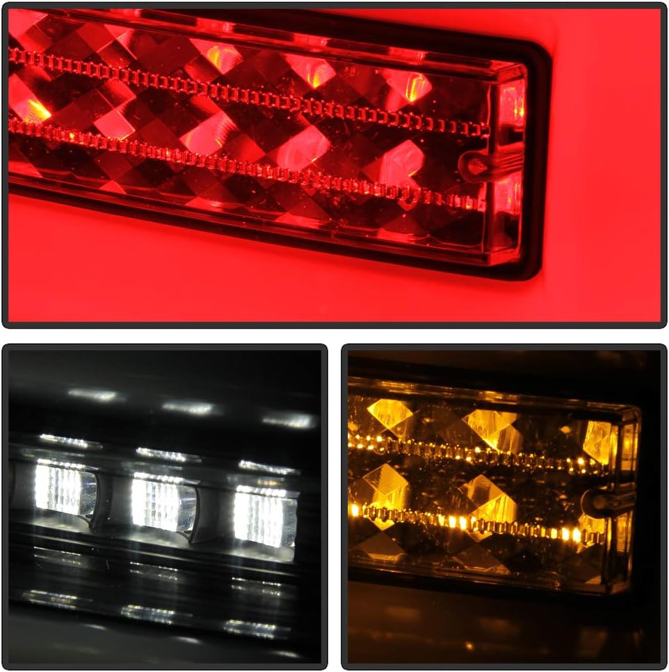 Black Housing Full LED Tube Tail Lights A213101