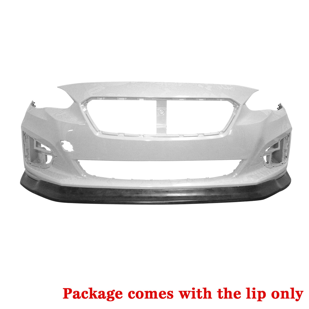 Unpainted Black PU Front Bumper Lip Splitter S427770