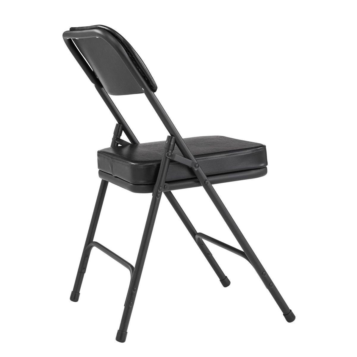 Black Vinyl Padded Folding Chairs Set of 2 S11990