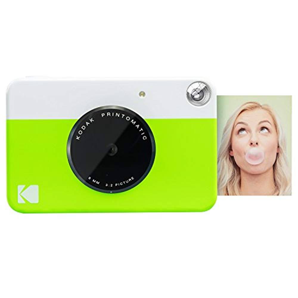 Instant Camera with Zink Paper, 20 Sheets, 8x8 Scrapbook, 12 Markers, 100 Stickers, 6 Scissors, Washi U8166