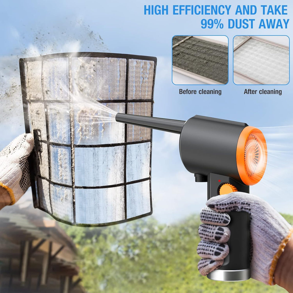 Cordless Air Duster, 41000 RPM, 6000mAh Rechargeable Battery G958439
