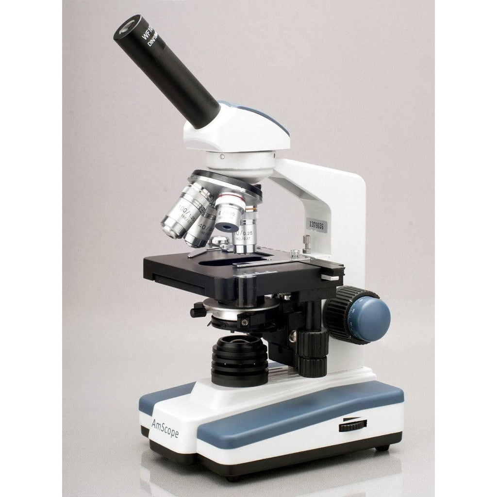 40X-2000X LED Monocular Compound Microscope with Mechanical Stage and Digital Camera J796448