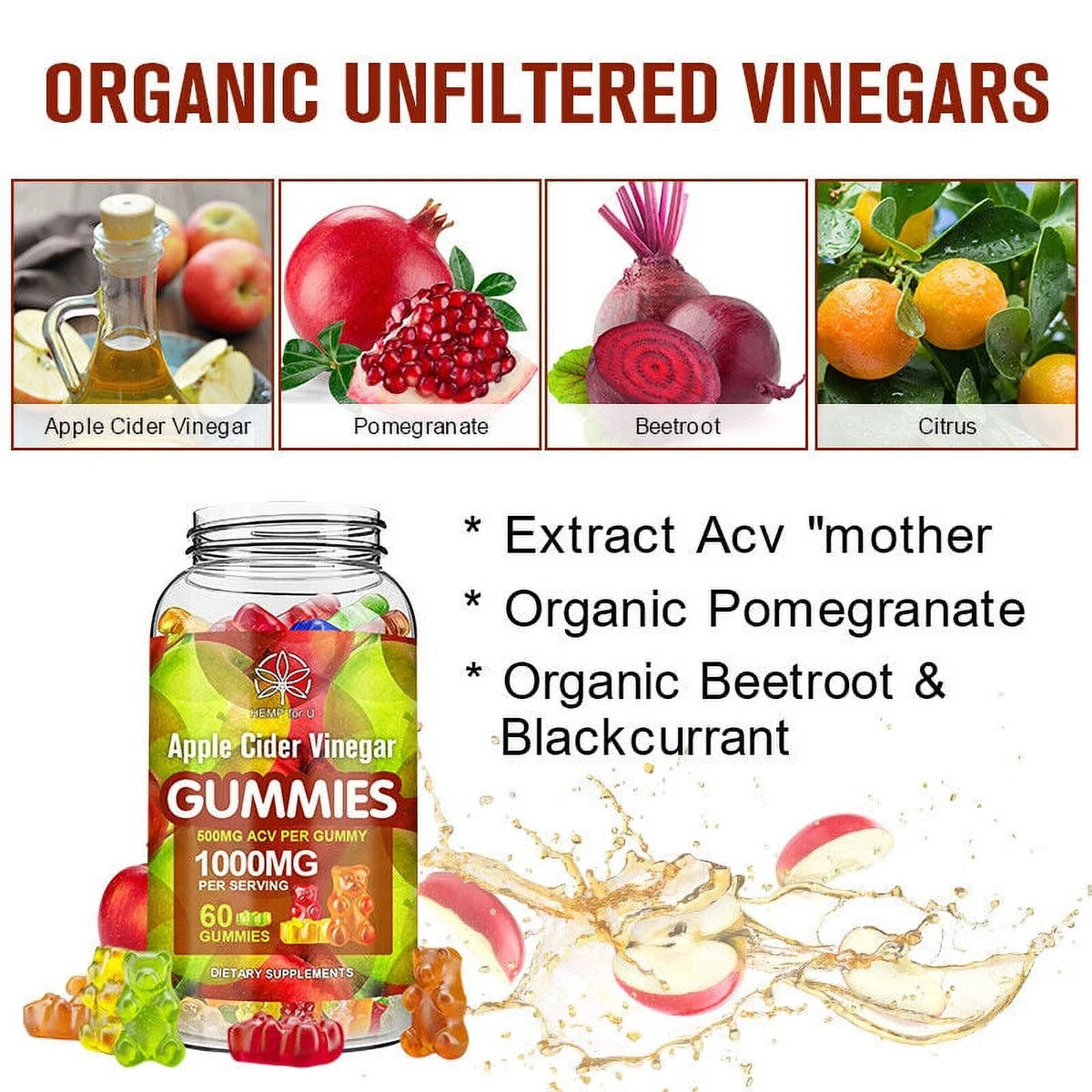 Apple Cider Vinegar Weight Loss Gummies T333