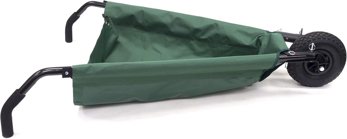 Green Canvas Folding Wheelbarrow Yard Cart A301