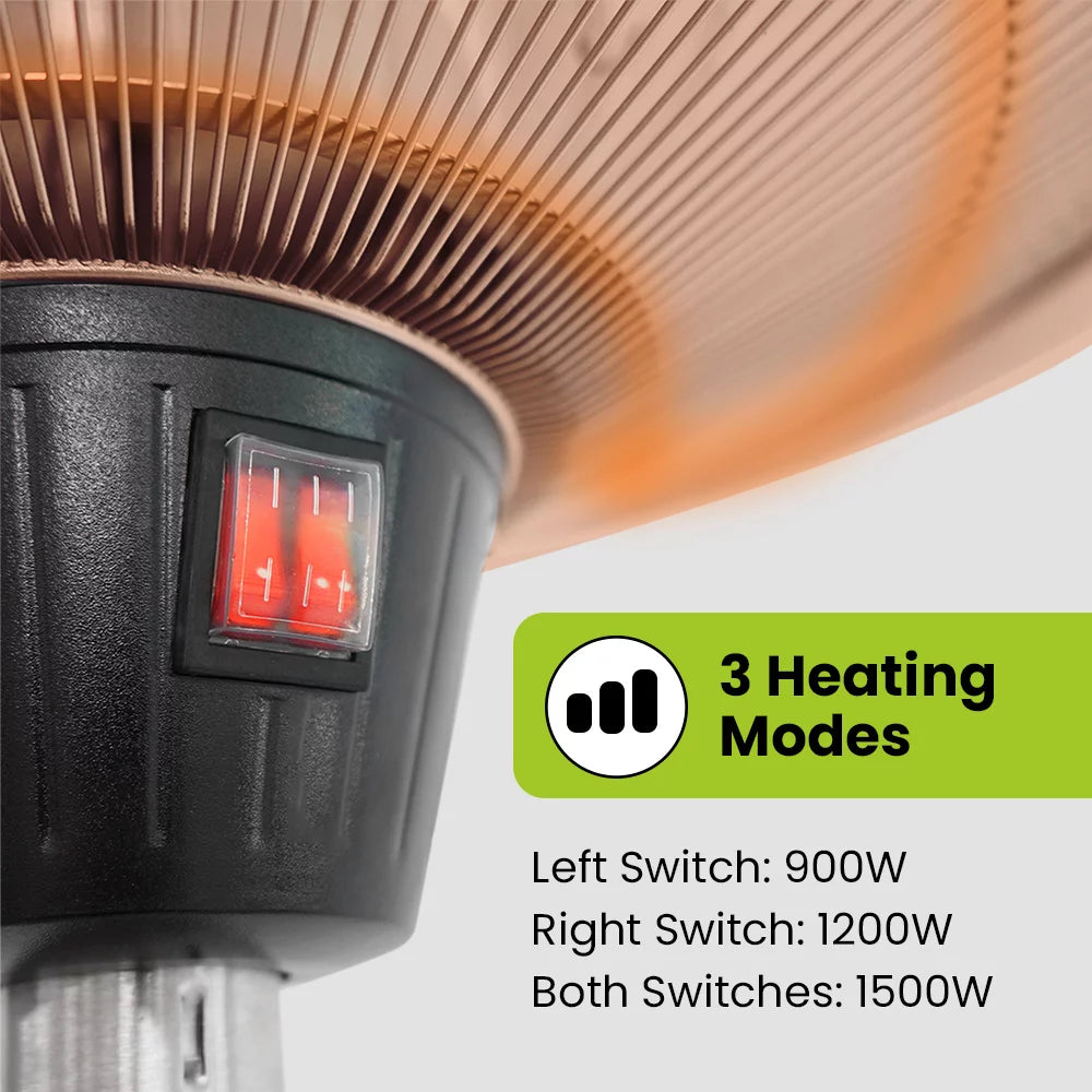 1500W Stainless Steel Patio Electric Heater Q29139