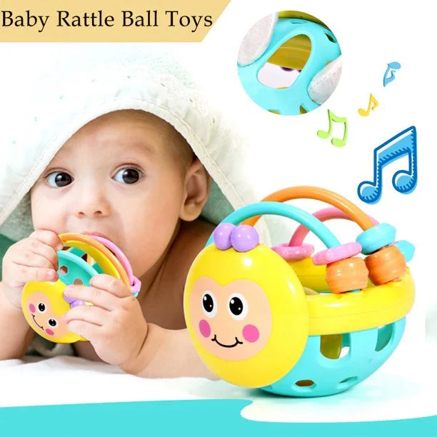 Sensory Teether Toy Silicone Rattle Ball J92146