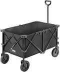 Collapsible Folding Wagon Cart with 2 Drink Holders, 176lbs Z394377