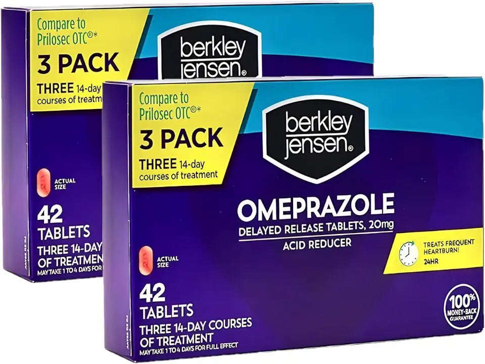 Omeprazole 20 mg Delayed Release Tablets 42 Count Pack of 2 L47843