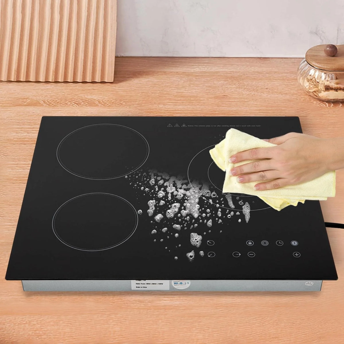 2600W 110V Portable Induction Cooktop 3 Burners Touch Control Countertop B938