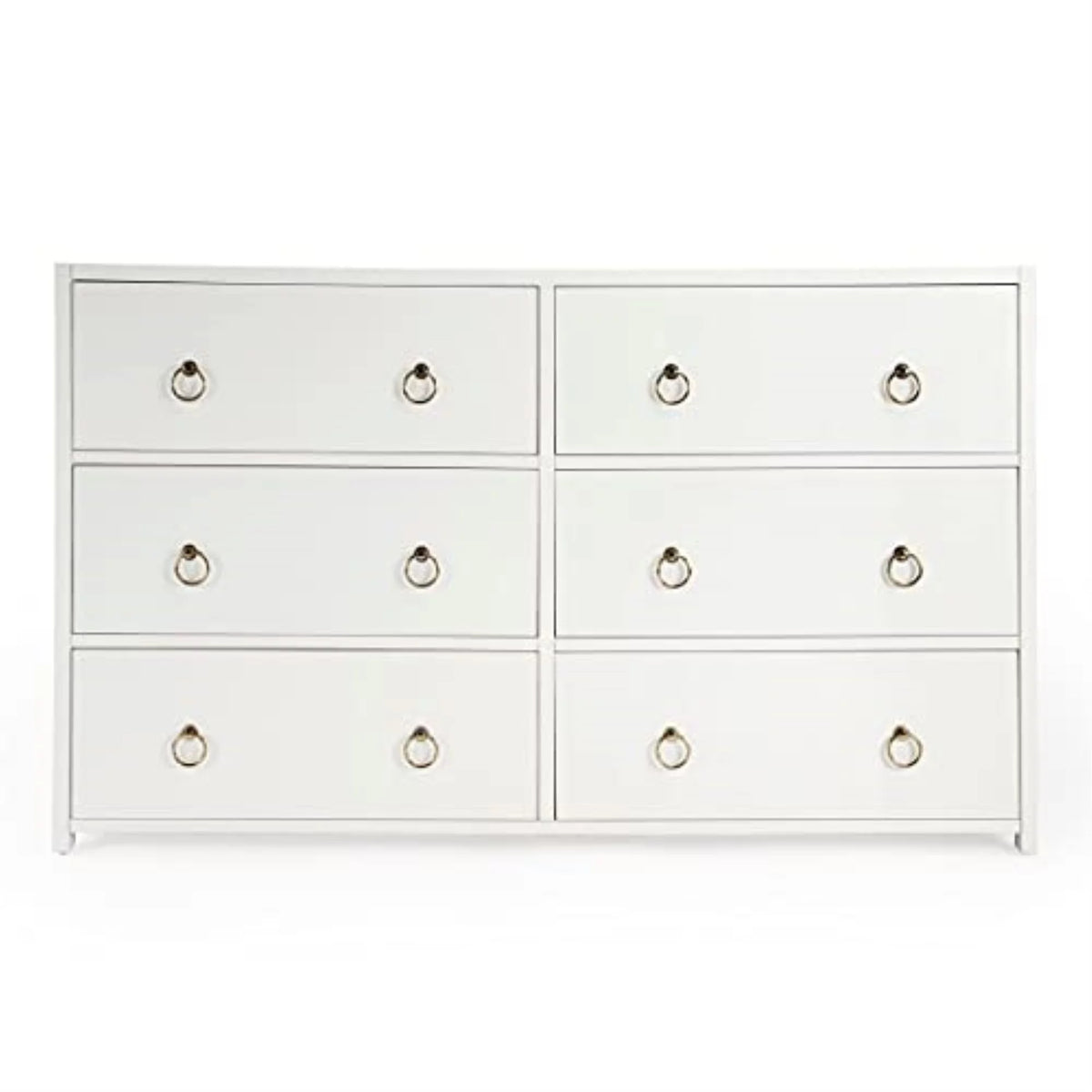 White Wood 6 Drawer Chest B4717