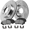 FRONT 287mm 6 Lug Rotors with Metallic Brake Pads and Clips I10309