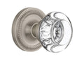 Satin Nickel Round Crystal Glass Door Knob P861
