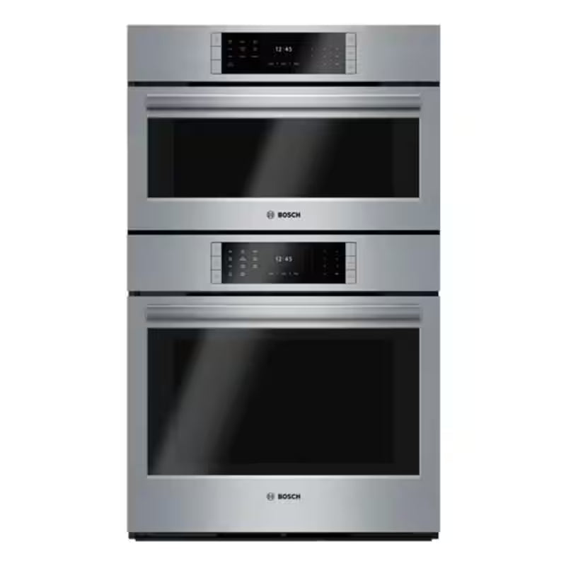 30 in. Built-In Double Electric Convection Wall Oven with Steam Oven in Stainless Steel V164