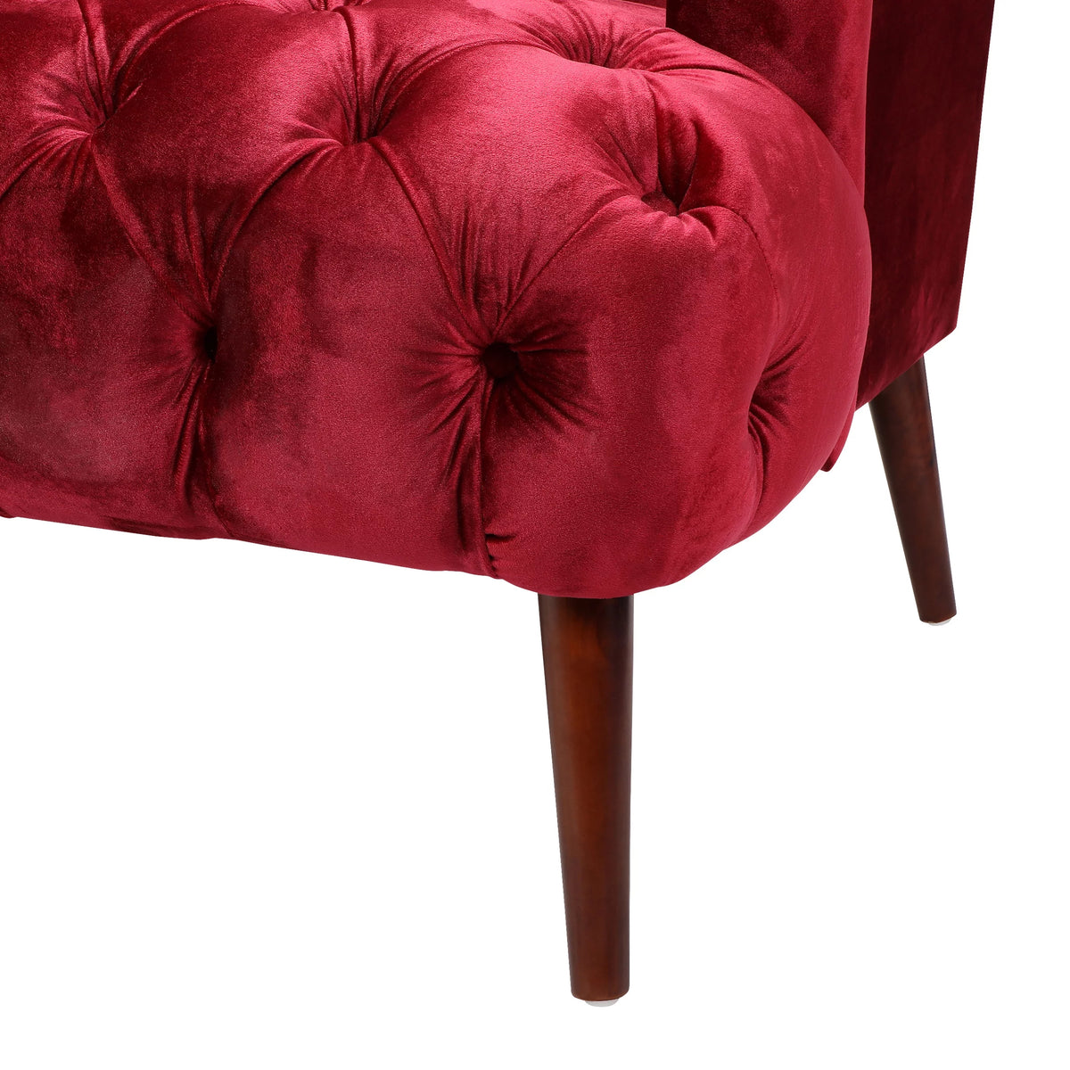 Wine Velvet 3 Seater Sofa Q295590