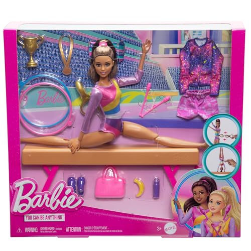 Blonde Gymnast Fashion Doll Playset with Balance Beam W792
