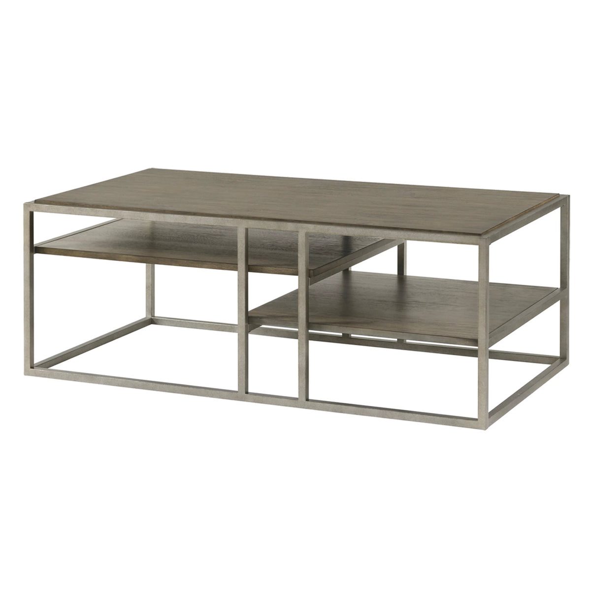 Wood Metal Coffee Table with Shelf A567631