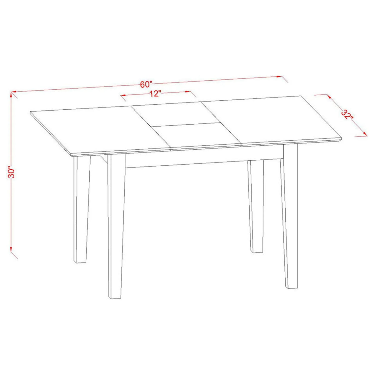 5 Piece Mahogany Dinette Set I84651