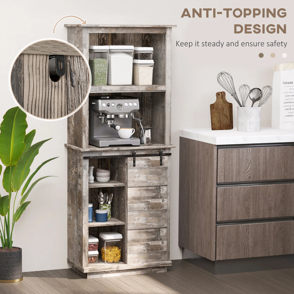 Rustic Kitchen Buffet with Hutch X410