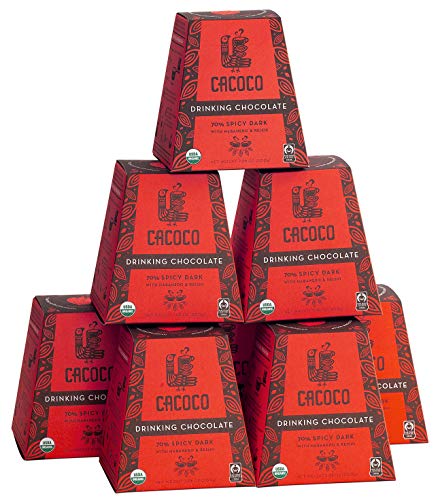 Organic Spicy Dark Drinking Chocolate Hot Cacao Cocoa (7.05 ounces) J633
