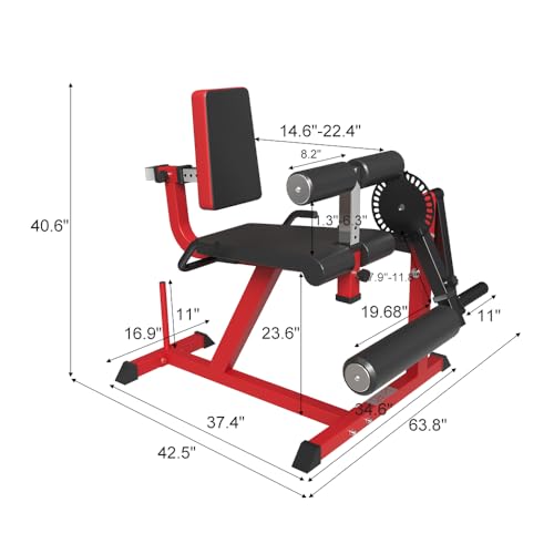 Adjustable Plate Loaded Leg Extension and Leg Curl Machine K219278