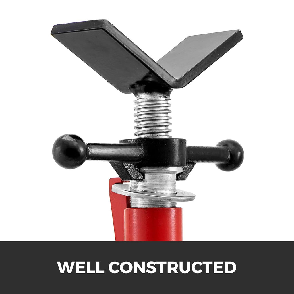 V Head Pipe Stand, Adjustable Height 24-42, 2500 lb. Load Capacity, Carbon Steel Q966