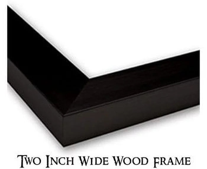 Large Black Wood Framed Print Art M733