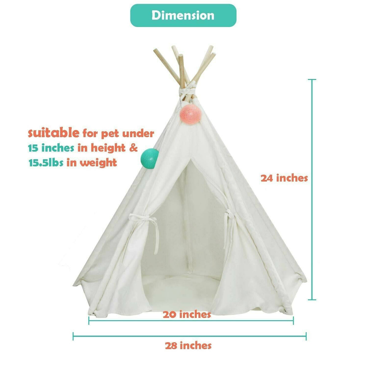 Foldable Cotton Canvas Pet Bed W889409