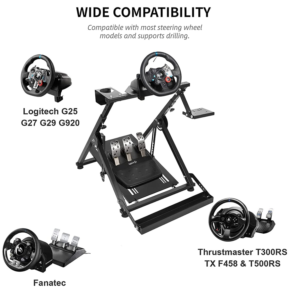 Racing Game Steering Wheel Stand J515