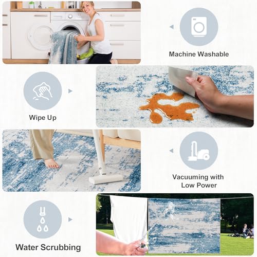 8x10 Washable Non-Slip Area Rug O316
