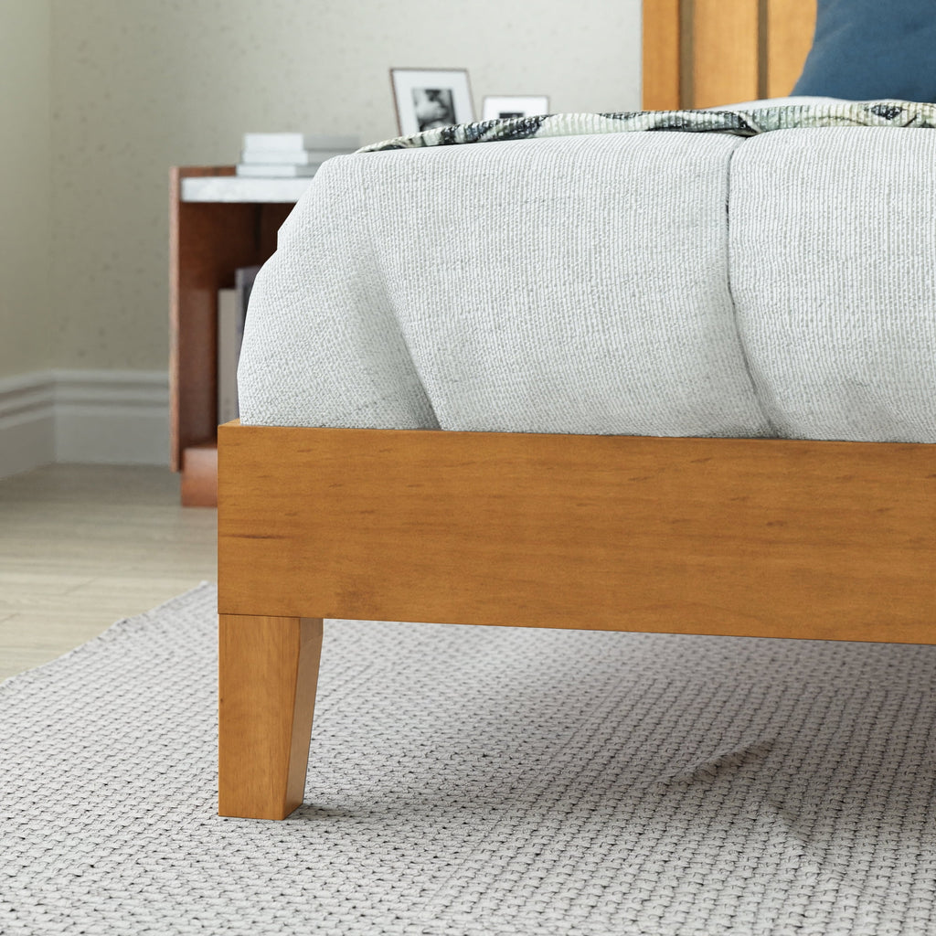 Queen Wood Platform Bed Frame with Headboard B714