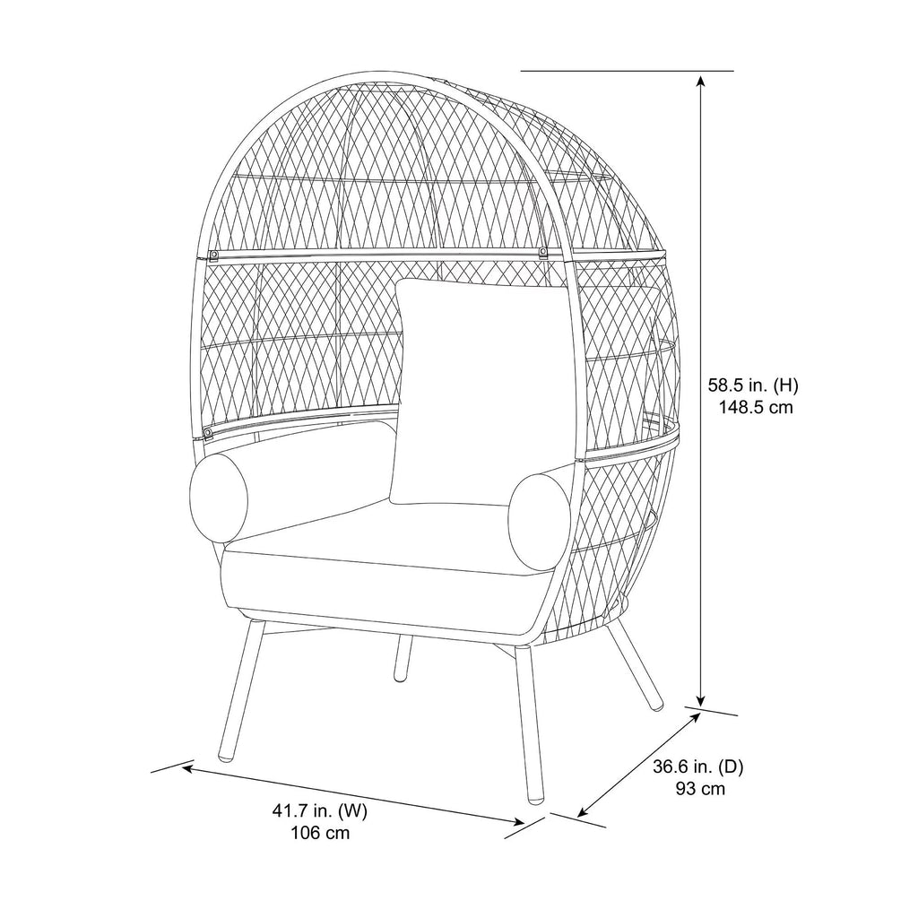 Wicker Egg Chair K11639