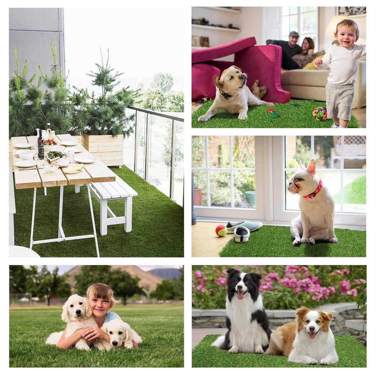 39.4 x 31.5 Inches Washable Artificial Grass Rug X803990