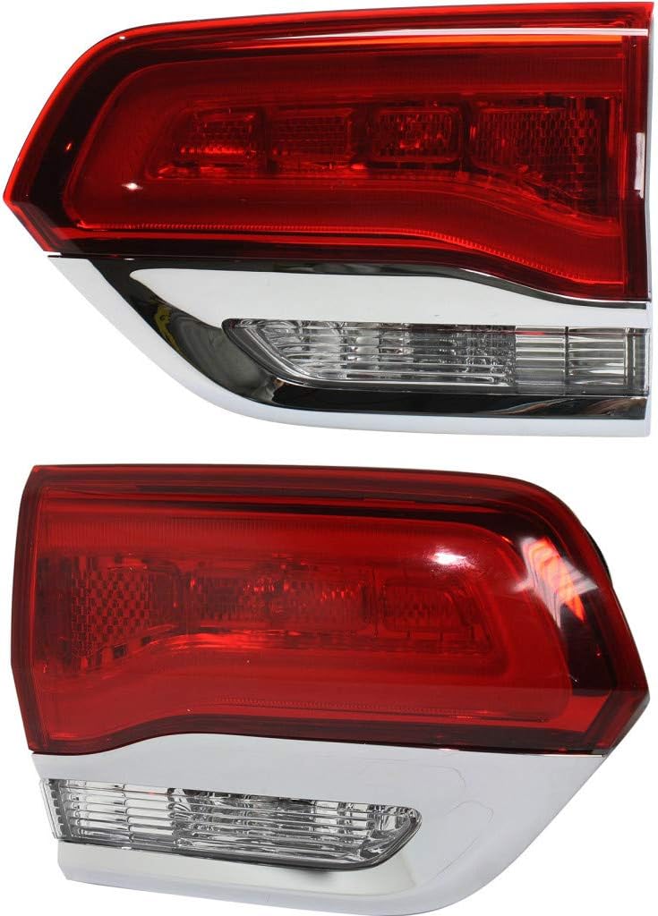 Chrome Tail Light Assembly Pair for Jeep Grand Cherokee 2014-2017 Z5302