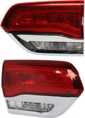 Chrome Tail Light Assembly Pair for Jeep Grand Cherokee 2014-2017 Z5302