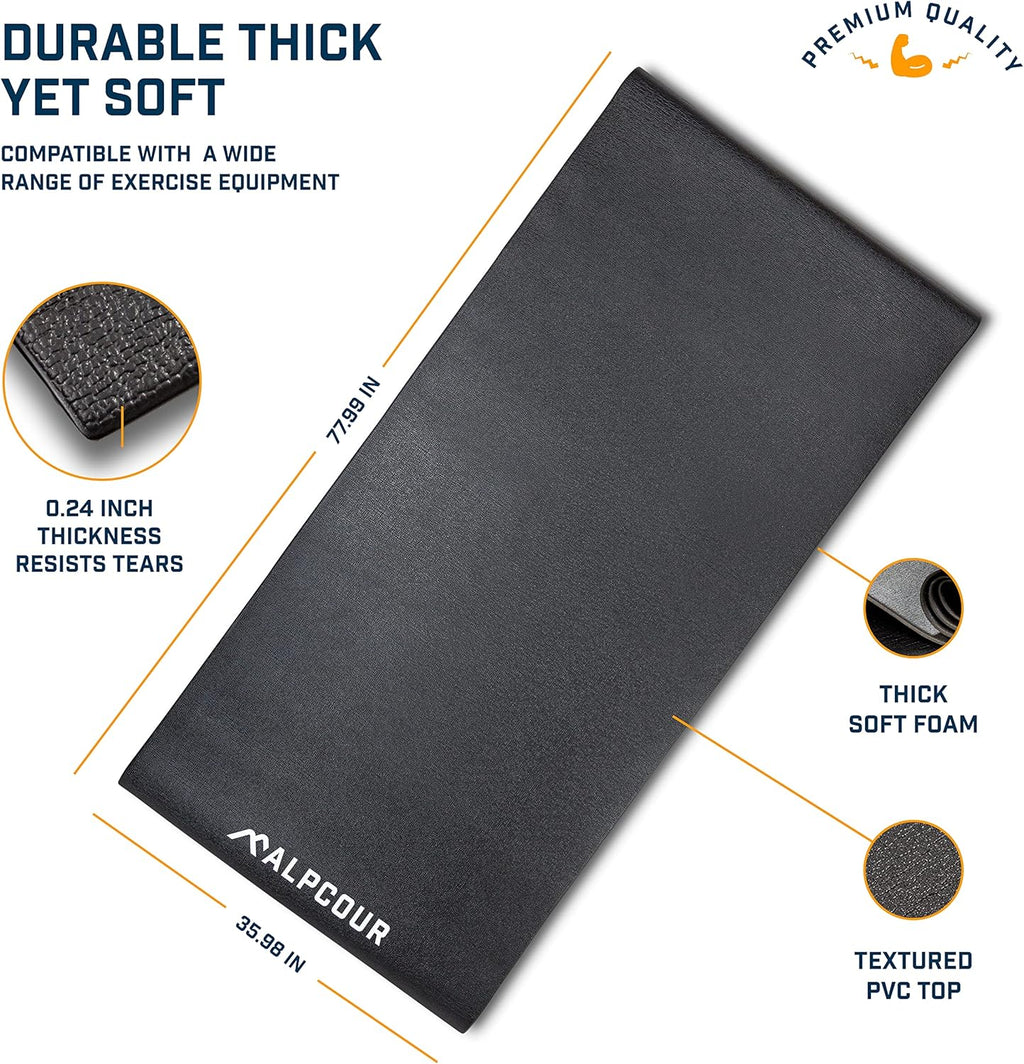 Bike Trainer Mat 36”x78” Water-resistant Anti-slip Noise Insulation D438