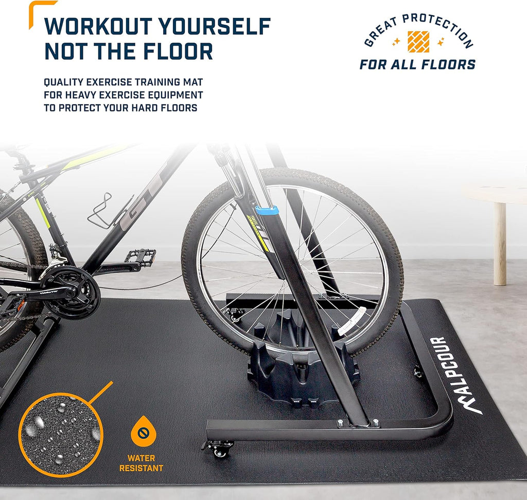 Bike Trainer Mat 36”x78” Water-resistant Anti-slip Noise Insulation D438