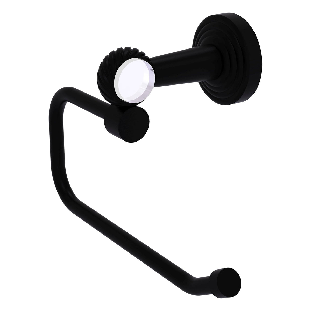 Matte Black Toilet Tissue Holder with Twisted Accents N59550