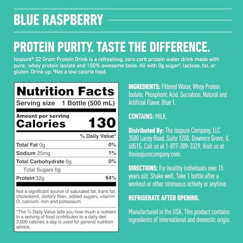 12 Pack Blue Raspberry Whey Protein Isolate D39151