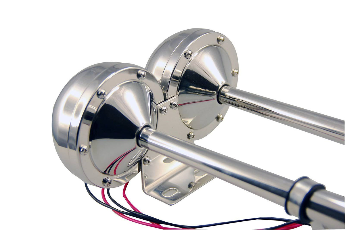Stainless Steel Dual Trumpet Horn 12V R878