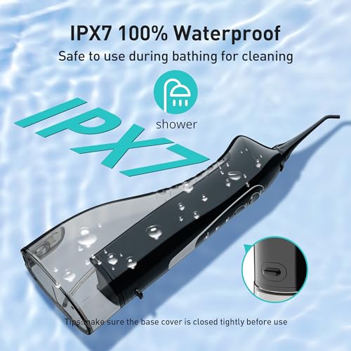 Portable Cordless Oral Irrigator 300ML Rechargeable IPX7 Waterproof Electric Water Flosser G38198